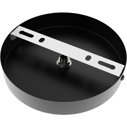 Arturesthome 7 Modern Rewind Ceiling Canopy Kit,Black Single Hole Ceiling Plate for Pendant Lights or Chandelier Fixture