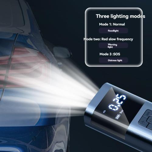 Portable Digital Car Tire Inflator, Wireless Air Pump, LCD Display, Rechargeable Battery