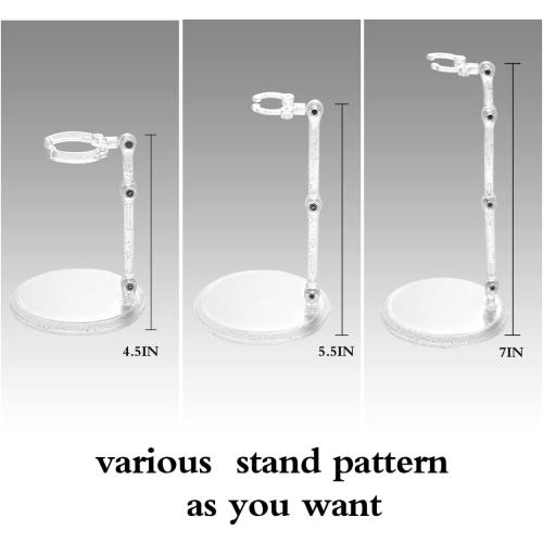 Ddung Doll Stand - Clear Doll Stand For 0.5 To 10 Dolls And Action Figure Stand (3-Pack)