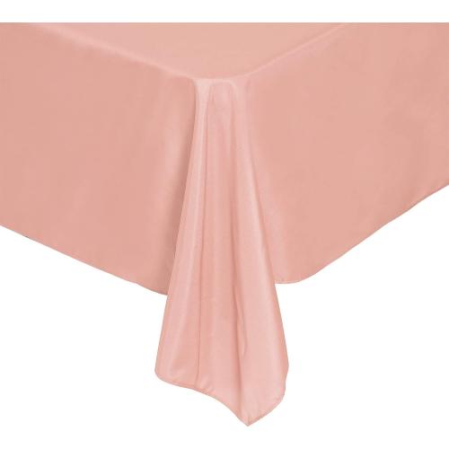 Cupuamon Rectangle Tablecloth 90x156 inch Washable Polyester Fabric Table Cloth for Wedding Party Dining Banquet Decoration（90x156, Dusty Pink）