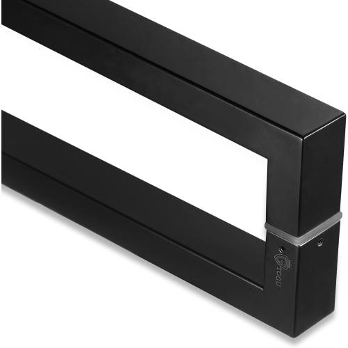 TOGU TG-R3825 900mm/36 inches Solid Standoffs Heavy-Duty SUS 304 Square/Rectangle Shape Stainless Steel Push Pull Door Handle/Barn Door Pull Handle/Glass Pulls, Matte Black Finish