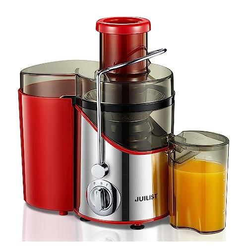 Juicer Machines, Juilist 3 Wide Mouth Juicer Extractor Max Power 800W, for Vegetable and Fruit with 3-Speed Setting, 400W Motor, Easy to Clean, Red