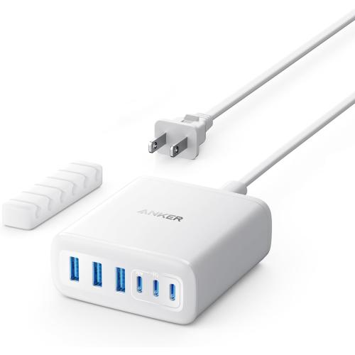 Anker Desktop Charger, Fast Charging USB C Charger, 112W Max 6-Port Charging Station, for iPhone17, iPad, MacBook, Samsung and More (Cable Not Included)