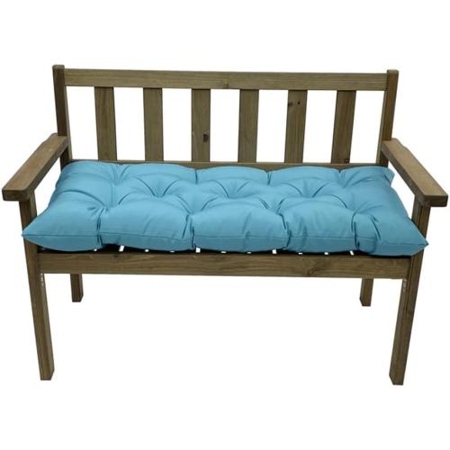 Srutirbo Indoor Outdoor Bench Cushion, Waterproof Swing Cushion Seat Chair Replacement Pads Pillow for Lounger Garden Furniture Patio Metal Wooden (Blue, 47 * 20inch)