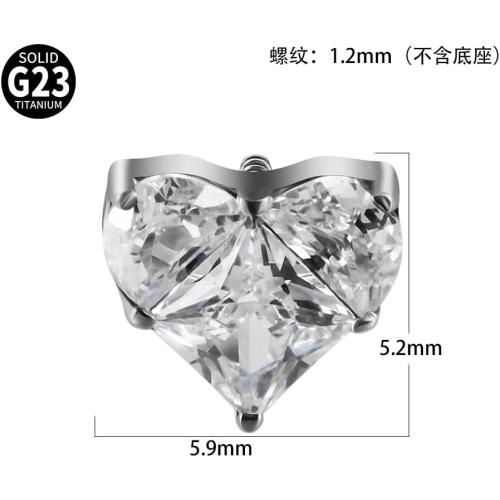 14g G23 Titanium Hypoallergenic Cubic Zirconia Butterfly Dermal Anchor Tops and Base Microdermals Jewelry for Body Piercing