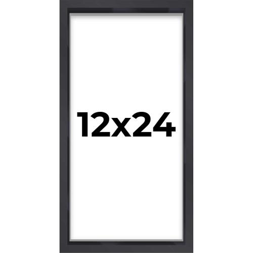 Size 12x24 Shadow Box & Newspaper Frame Black | 3/4 Depth of Usable Space| Interior Size 12x24 or 24x12 Inches| UV Resistant Acrylic, Acid-Free Backing, Wall Hangers | Made in USA