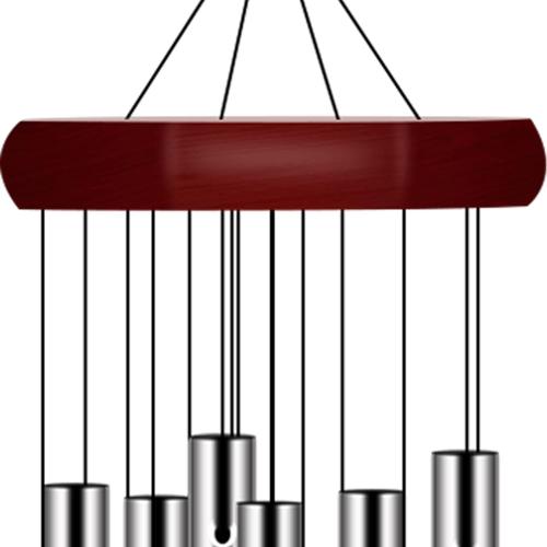 Memorial Wind Chimes Outdoor Large Deep Tone, Sympathy Wind-Chime Personalized with 6 Tuned Tubes, Elegant Chime for Garden Patio Balcony and Home