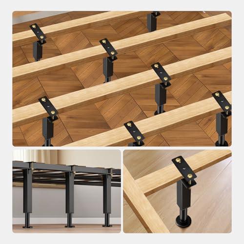 Bed Support Legs, 6PCS Adjustable Height Metal Bed Risers, 10.2-16.5 in