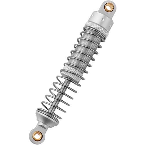 4PCS 53mm/59mm/66mm Aluminum Shocks Absorbers Oil Long Threaded Damper for 1/18 RC Crawler TRX4M TRX-4M Bronco Defender K10 Upgrade Parts (66mm Silver)