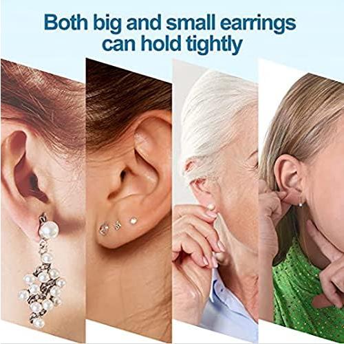 Gold Earring Backs,Earring Lifters for Droopy Ears,Earring Backs Lifters | Earring Lifters Backs Earring Backs for Droopy Ears,Gold Earring Backs for Studs/Heavy Earring/Droopy Ears(100Pcs)