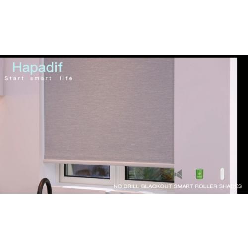 Motorized Blinds No Drill Automatic Blinds for Windows Cordless Roller Shades Electric Blinds with Remote Control Smart Blinds (White, 48 x 72)