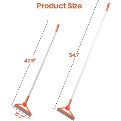 MAVRIZ Air Broom with Removable Rubber Strip and Brush Bristle, Silicone Broom for Indoor Cleaning, Multifunctional Floor Squeegee for Dust, Hair, Liquids