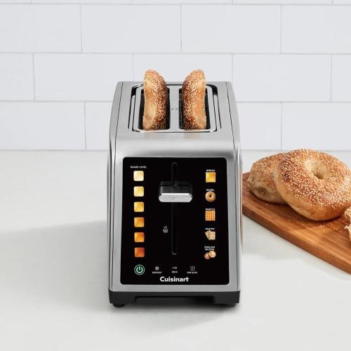 Cuisinart SimpliTouch XL 2-Slice Toaster – Extra-Wide Slots, Touchscreen Controls, 7 Shade Settings, Bagel & Reheat Functions, Stainless Steel NEEDS CLEANING