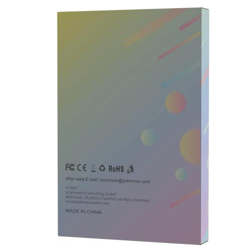 FUNTOUCH Rechargeable Travel Makeup Mirror with 72 Led Lights, Portable Lighted Beauty Mirror, 3 Color Lighting, Dimmable Touch Screen, Tabletop LED Folding Cosmetic Vanity Mirror