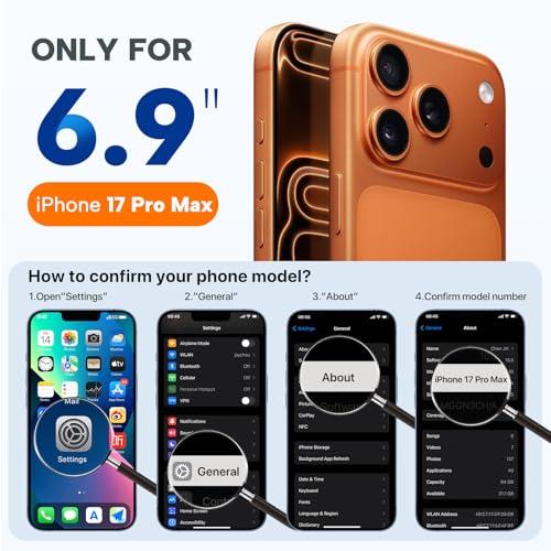 Miracase Silicone & Magnetic for iPhone 17 Pro Max Case, Black