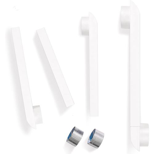 OEM Upgraded 25-55 in Adjustable Periscope Dryer Vent，stainless steel Dryer Vent, Fit for all 4in Dryer Vent Outlet,for tight space square duct dryer vent pipe,Telescoping Dryer Vent Kit (white）