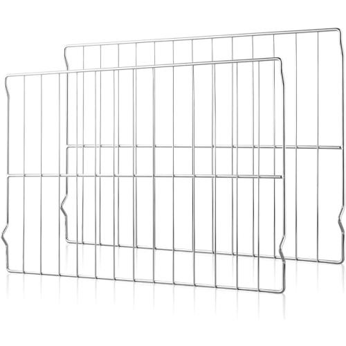 [Upgraded] 2Pcs Range Oven Racks W10256908 for Whirlpool/Jenn-Air Range, Replaces W10138079, 3195710, W10179196, 24 x 15.75 Size, Not Universal