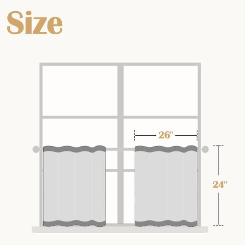 jinchan Linen Pinch Pleated Kitchen Curtains 24 Inch 2 Panels Natural Linen Tier Curtains Back Tab Beige Farmhouse Cafe Light Filtering Small Window Drapes for Bathroom Laundry Room Beige