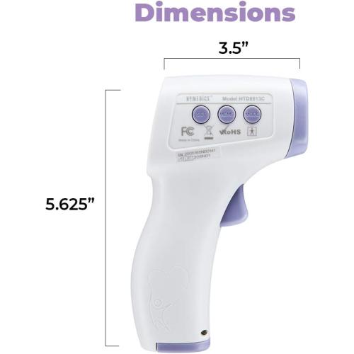 HoMedics Non-Contact Infrared Forehead Thermometer, Clinically Proven Fast Accurate Results, High-Fever Alert with 4-in-1 Readings