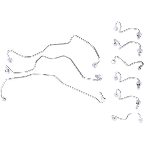 9PCS Engine Injector Lines, Compatible with 2014-2019 Dodge Ram 1500 Jeep Grand Cherokee V6 3.0L EcoDiesel Diesel Injector Set - High Pressure Fuel Lines