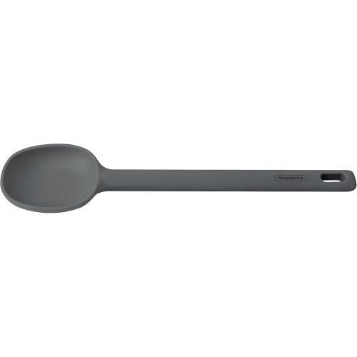 Tramontina 25811/160 TRAMONTINA Serving Spoon Molde Gray Silicone Spatula Ladle Heat Resistant Dishwasher Safe Made in Brazil NEEDS CLEANING