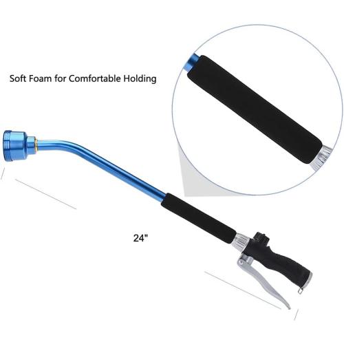 GREEN MOUNT Watering Wand, 24 Inches Sprayer Wand with Superior Stainless Head, Perfect for Hanging Baskets, Plants, Flowers, Shrubs, Garden and Lawn, Blue
