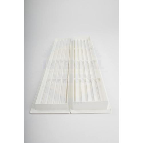 Door Vent for Interior Doors 16 7/8 x 3 - Two Sided Door Louvers | for Bathroom, Cabinet | Plastic air Vent Grille | Outer Dimensions 17 3/4 x 3 5/8 for 16 7/8 x 3 Opening (White)