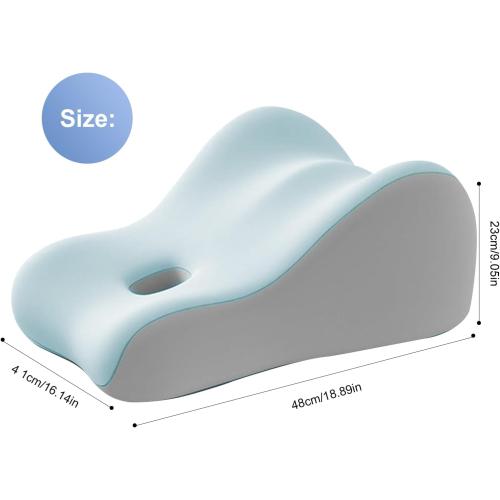 ‼️has STAINS ‼️Intimacy Wedge Pillow for Couples Memory Foam Support Cushion-Blue | Memory Foam Support Cushion for Waist, Neck & Back, Waterproof & Portable with Washable Cover, Ideal for Sitting, Lying