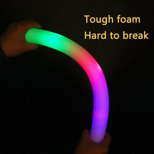 Set of 52 Glow Sticks Bulk, 52 Pcs LED Foam Sticks Light Up Batons Party Favors with 3 Modes Colorful Flashing, Glow in the Dark Party Supplies for Party Wedding Birthday Concert Halloween Christmas