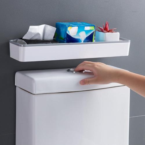 Eforcase Bathroom Shelves for Wall Organizer - Bathroom Shelves Over Toilet Wall Mounted Floating Shelves Tray Farmhouse Shelf Toilet Paper Storage Organizer No Drilling Hang Walls Storage Holder