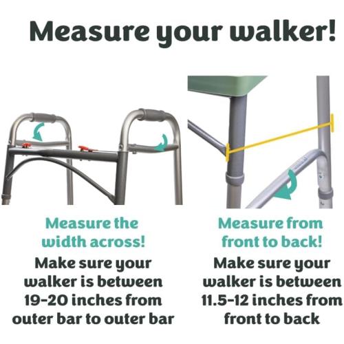 Sigo Green Walker Tray for Rolling Folding Walker, Tray Table with Cup Holder for Standard Walkers Seniors, Detachable Non Slip TV Accessories Basket Holding Plate Cups Clip On Small Bag Carrier