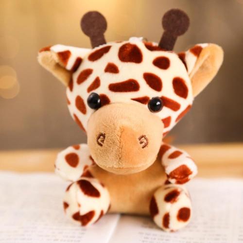 Mini Stuffed Animal Forest Tiny Plush Jungle Lion Elephant Tiger Giraffe Plush Toy for Party Animal Themed 6 Pieces (6zhidongwu)