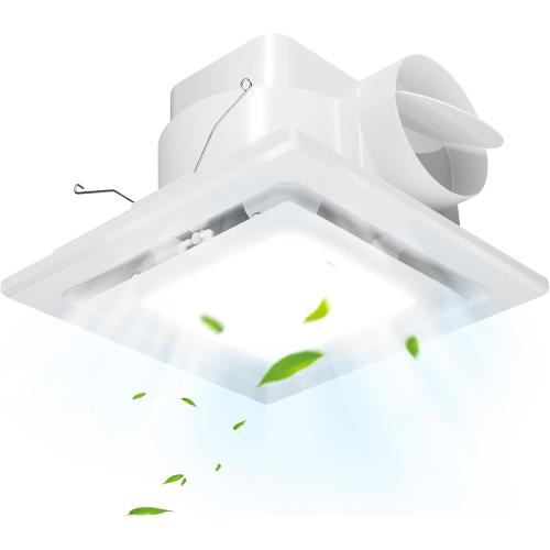 FEITON 110 CFM Bathroom Exhaust Fan with LED Light, 1.0 Sones Ultra Quiet