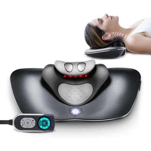 ALPHAY Multi-Functional Neck Traction Device, Electric Neck Massager with Dynamic Neck Stretching Heat Therapy and Electrotherapy for Neck Pain Relief, Cervical Traction at Home