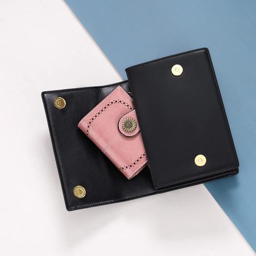 SENDEFN Small Womens Wallet Leather Bifold Card Holder RFID Blocking with Zipper Coin Pocket