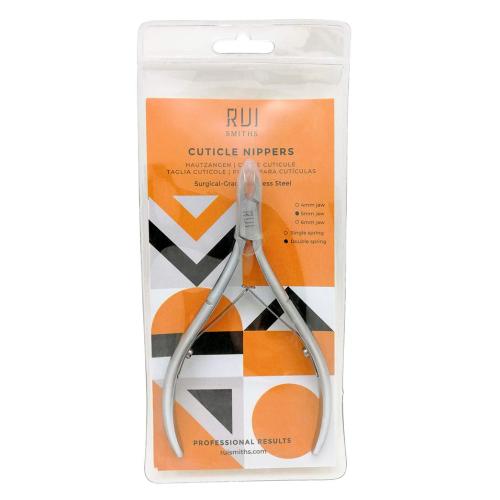 Rui Smiths Professional Cuticle Nippers | Precision Surgical-Grade Stainless Steel Cuticle Trimmer, French Handle, Double Spring, 6mm Jaw (Full Jaw)