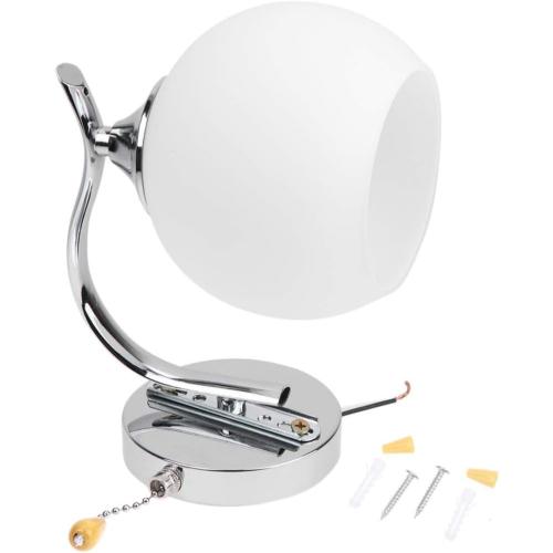 Mobestech Wall Light Modern Globe Lampshade LED Wall Sconce with Pull Chain Swith for Home Living Room Bathroom Staircase Hallway