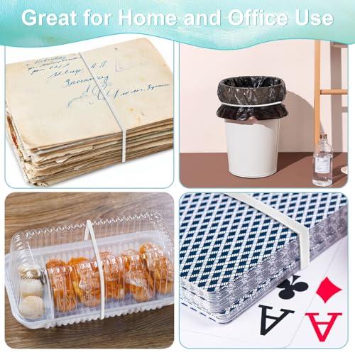 KJAHLAL Large Rubber Bands, 120 Pcs Big Rubber Bands, 7x1/8 Inches, White Rubber band, Giant Elastics for Office