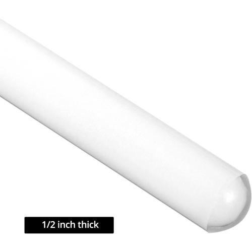 QWORK 40 Inch Clear Acrylic Curtain Pull Wand (4 Pack) with Strong Lobster Hook and Extra Ring Attachments