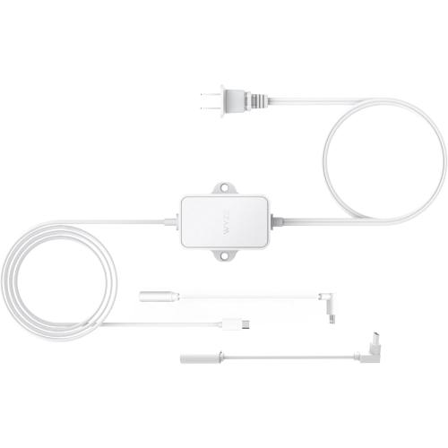 Wyze Outdoor Power Adapter, Works with Wyze Cam v3/v3 Pro/v4, Cam OG, Pan v3 and Battery Cam Pro(L-Shaped Micro-USB Adapter Included)