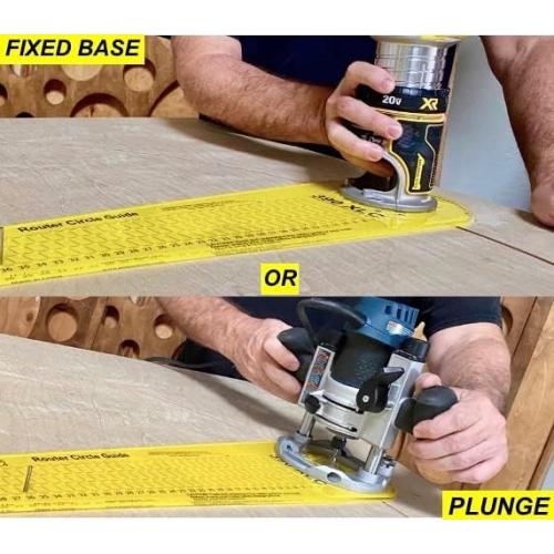 Yellow Jasper 390 XLC Router Circle Cutter Jig – Cut 184 Perfect Circles from 7 to 52¾ – Built for Compact, Trim & Cordless Routers – Empower Your Craft with Pro-Grade Precision