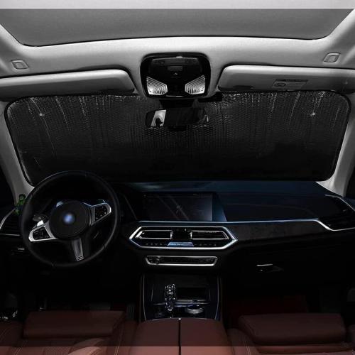 Cute Highland Cow Windshield Sun Shade Flodable for SUV Trucks Car Watercolor Universal Accordion Folding Auto Front Window Sunshade Visor Shield Cover Protector 55x27.6 in