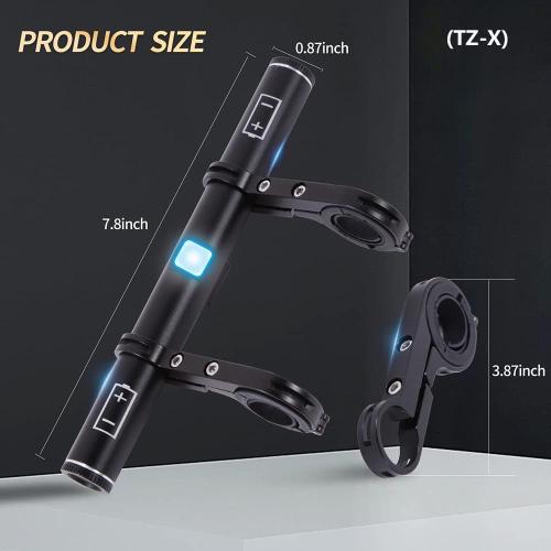 Redcomets USB Rechargeable Bike Handlebar Extender,7.8in Bike Handlebar Extension and Built-in 4000mAh Bike Phone Charger, for Holding Bike Speedometer, Phone Mount Holder and Bike Lights.