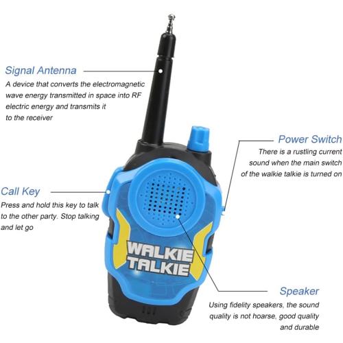 Kid Handheld Walkie Talkie Toy for 3-12 Year Old, Universal Children Outdoor Radio Transceiver Interphone for Outside, Camping, Hiking (Green)