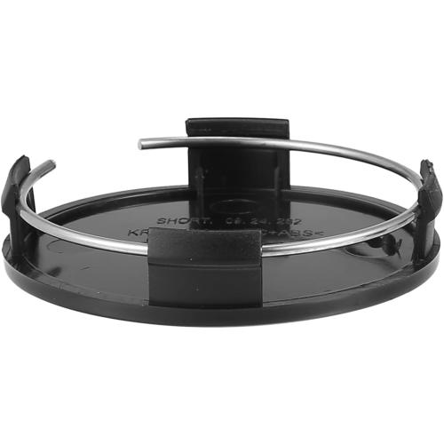 X AUTOHAUX 4 Pcs Universal 65mm OD 63mm ID 4 Clips Wheel Tyre Center Hub Caps Cover Black for Auto Vehicle