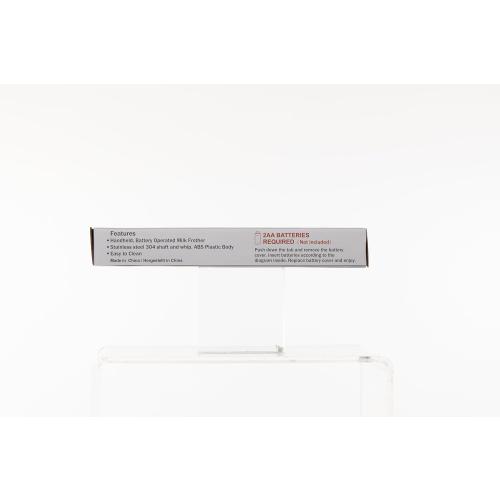 Bonsenkitchen Powerful Milk Frother for Coffee, Fast Handheld Drink Mixer with Stainless Steel Whisk, Battery Operated Hand Frother Stirrer Wand-Black