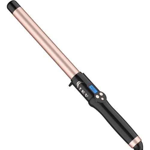 1 Inch Curling Wand Long Barrel, Dual Voltage Hair Curling Iron Wand Ceramic for Long Hair,10 Adjustable Temp