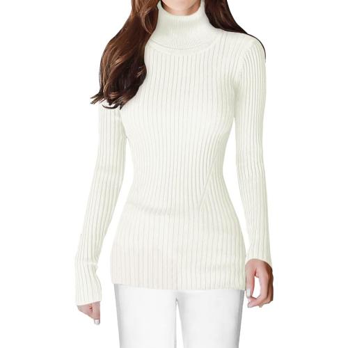 Size M/L ....Turtleneck Ribbed Sweaters for Women Cute Sexy Knitted Warm Fitted Sweater