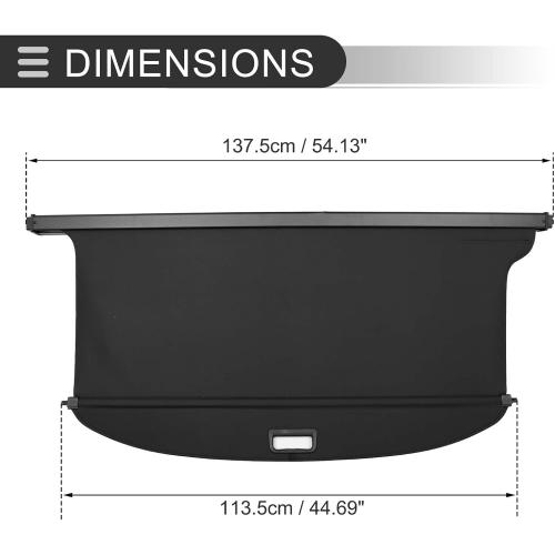 Trunk Cargo Security Cover for Ford Explorer ST Sport XLT - Enhanced Privacy, UV Protection, and Easy Installation - for Ford Explorer Accessories 2020 2021 2022 2023 2024 2025