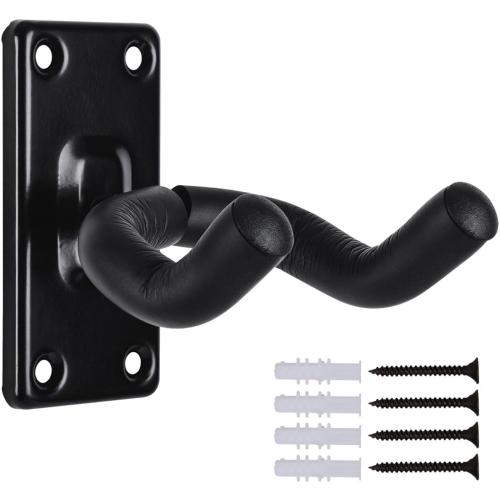 WOGOD Guitar Wall Mount Hangers Hook Holder Stand (1Pack-Black …